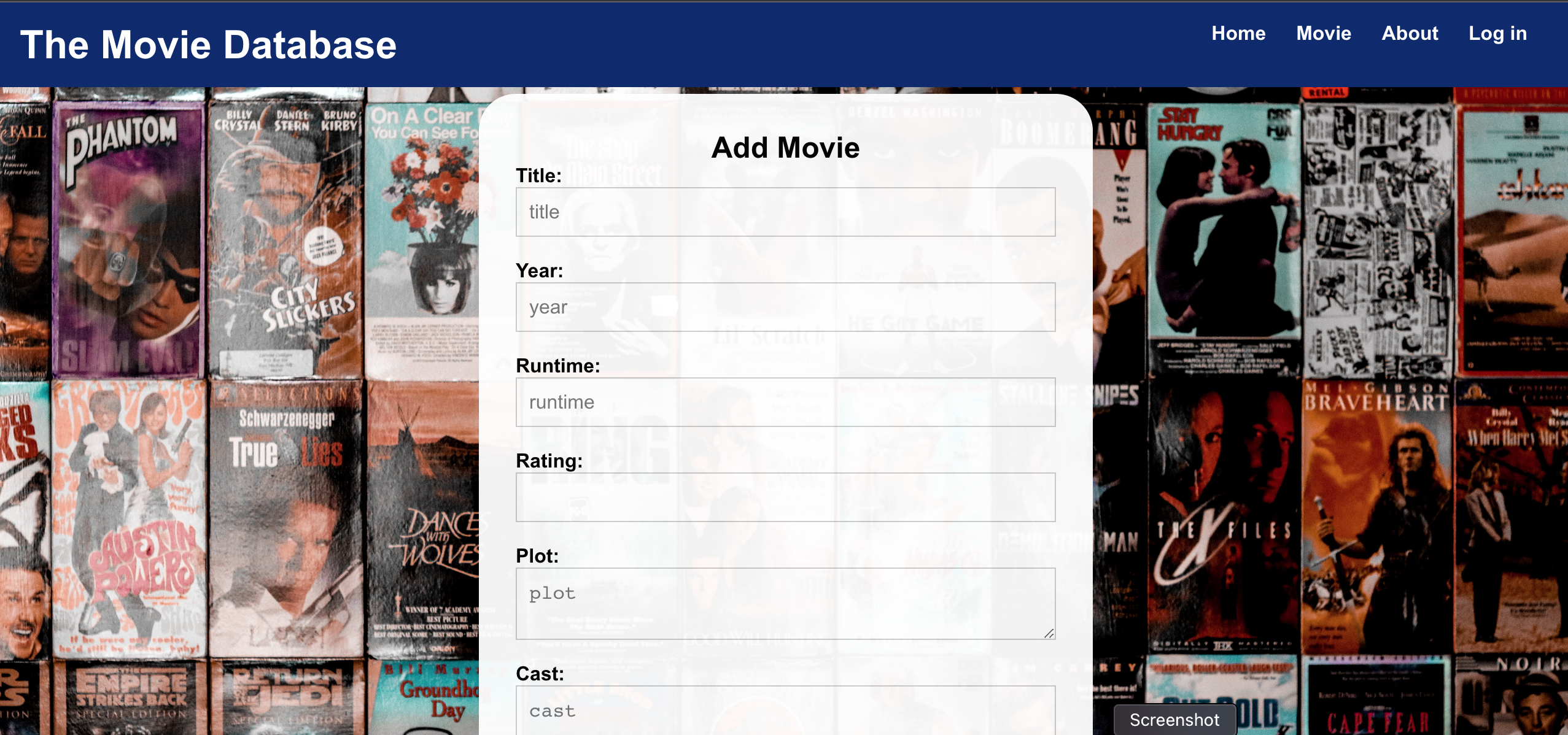 Photo of a MovieData page project